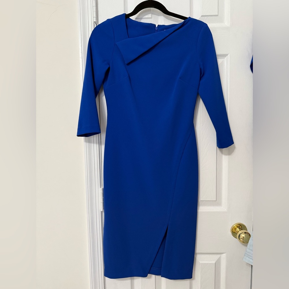 Calvin Klein Blue 3/4 Sleeve Dress